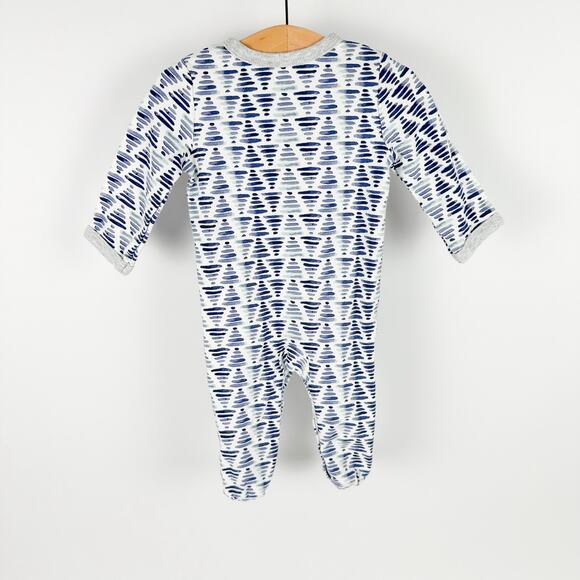 Asher and Olivia Footed Crew Neck Cotton Snap Romper Infant Size 3 months - Picture 4 of 7